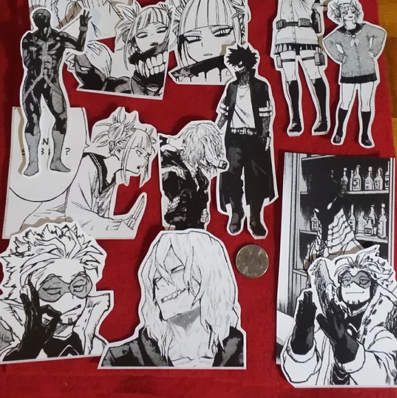Handmade Bnha Anime Manga Scans Big Stickers Lot! - Picture 2 of 2